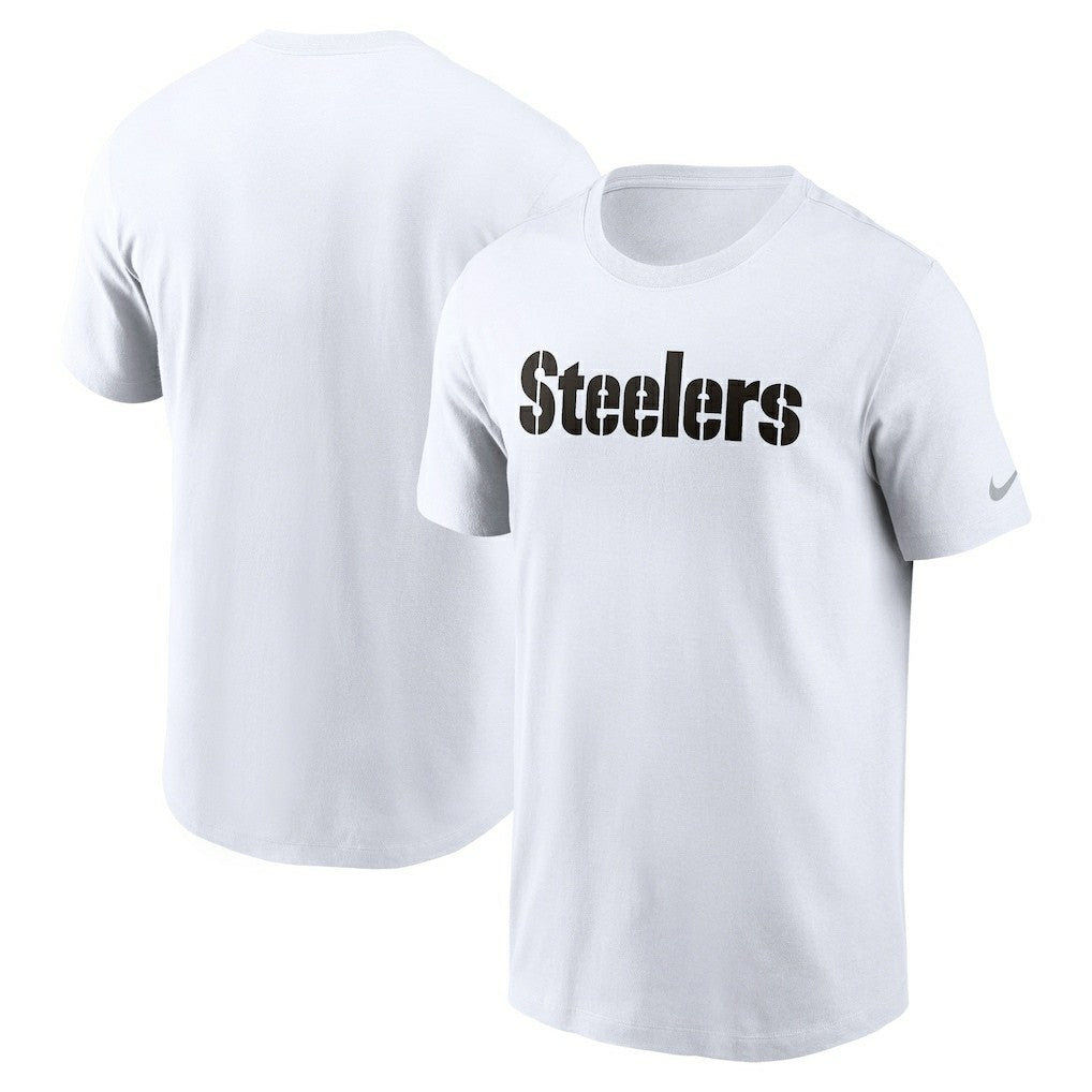 Nike Pittsburgh Steelers Primetime Wordmark Essential T-Shirt White