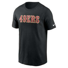 Nike San Francisco 49ers Primetime Wordmark Essential T-Shirt Black