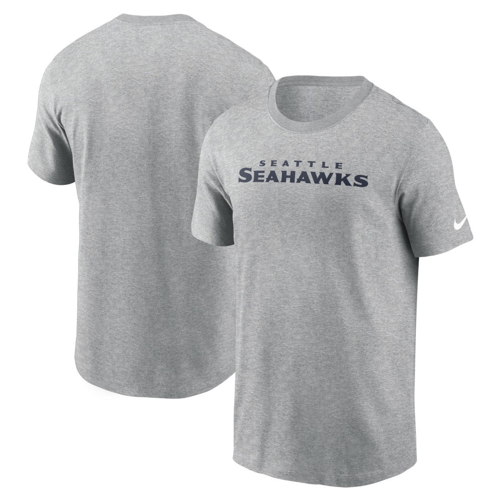 Nike Seattle Seahawks Primetime Wordmark Essential T-Shirt Heather Gray