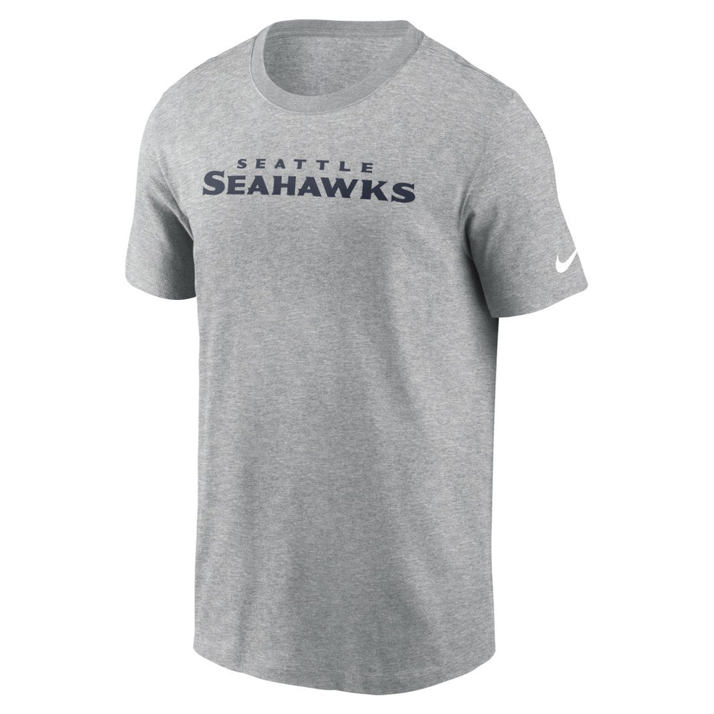Nike Seattle Seahawks Primetime Wordmark Essential T-Shirt Heather Gray