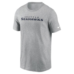 Nike Seattle Seahawks Primetime Wordmark Essential T-Shirt Heather Gray