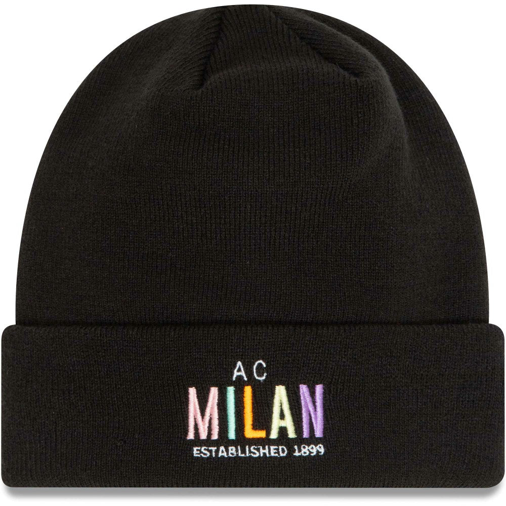 AC Milan New Era Wordmark Cuffed Knit Hat Black - New Era