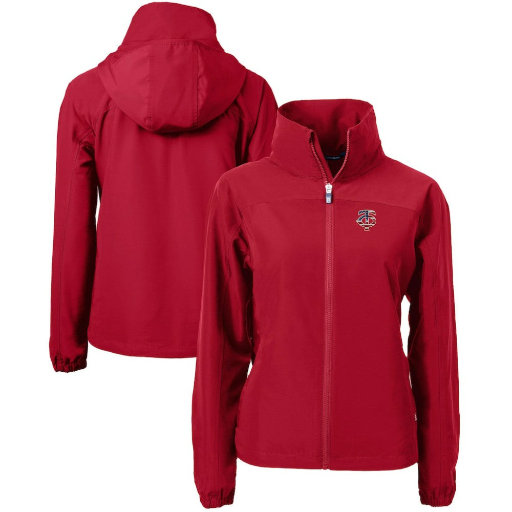 Minnesota Twins Cutter & Buck Women's Charter Eco Recycled Full-Zip Jacket - Red - MLB Sale
