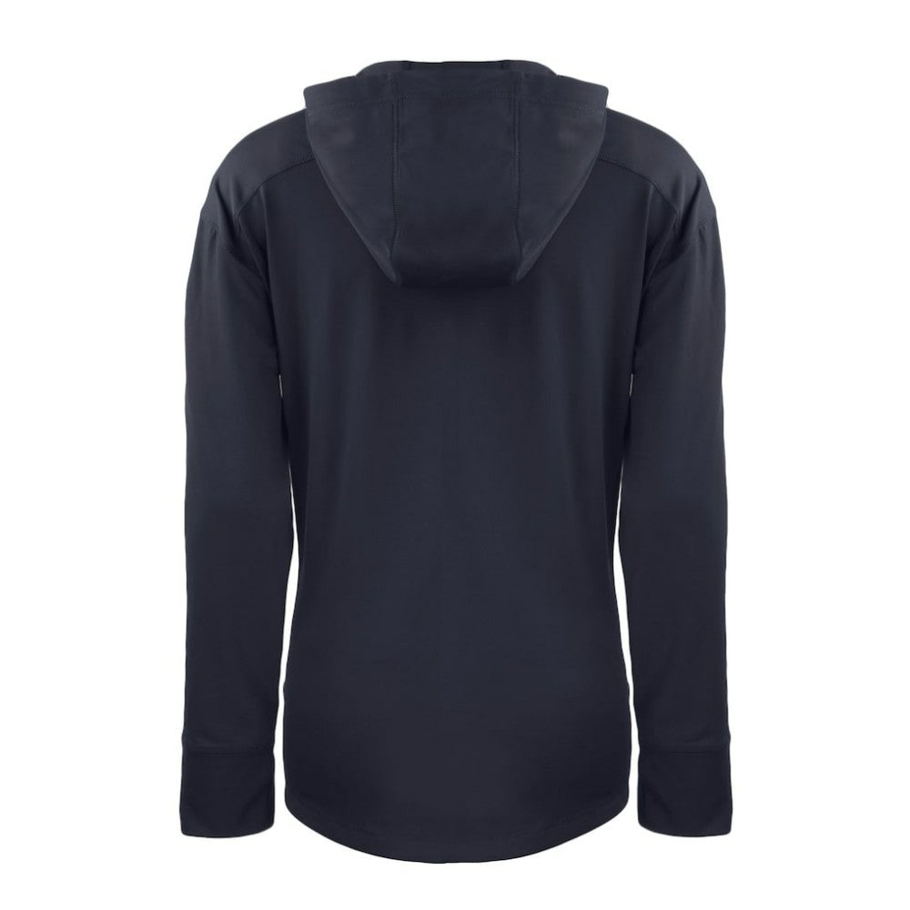 Atlanta Braves Cutter & Buck Women's Daybreak Eco Recycled Half-Zip Hoodie - Navy - MLB Lifestyle