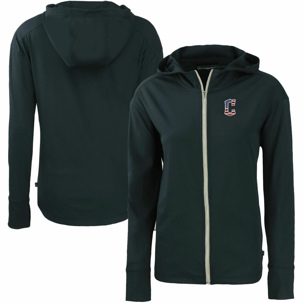 Cleveland Guardians Cutter & Buck Women's Daybreak Eco Recycled Full-Zip Hoodie - Navy - MLB on Sale