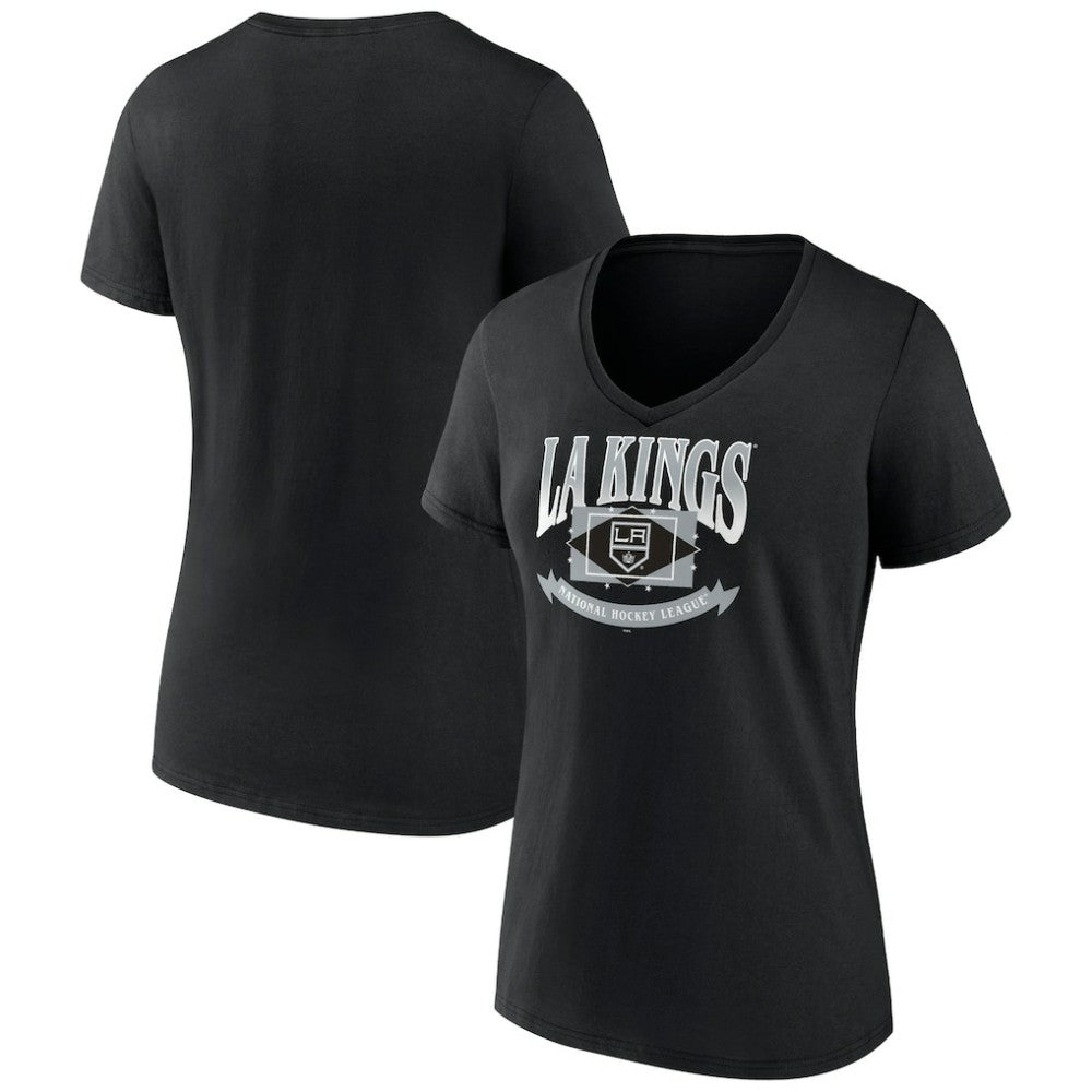 Los Angeles Kings Women's Slapshot V-Neck T-Shirt - Black - NHL 200501592