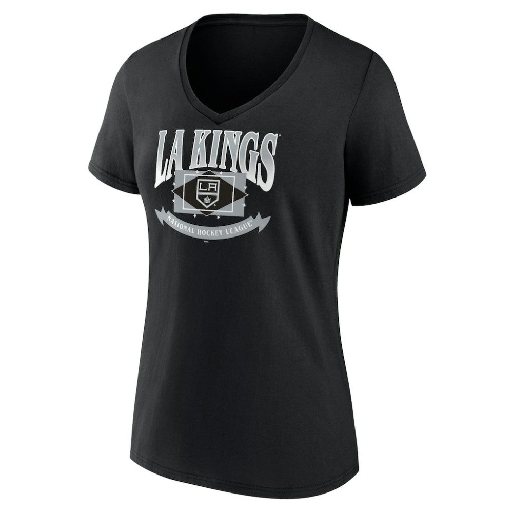 Los Angeles Kings Women's Slapshot V-Neck T-Shirt - Black - NHL 200501592