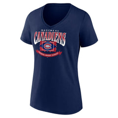 Montreal Canadiens Women's Slapshot V-Neck T-Shirt - Navy - NHL 200501593