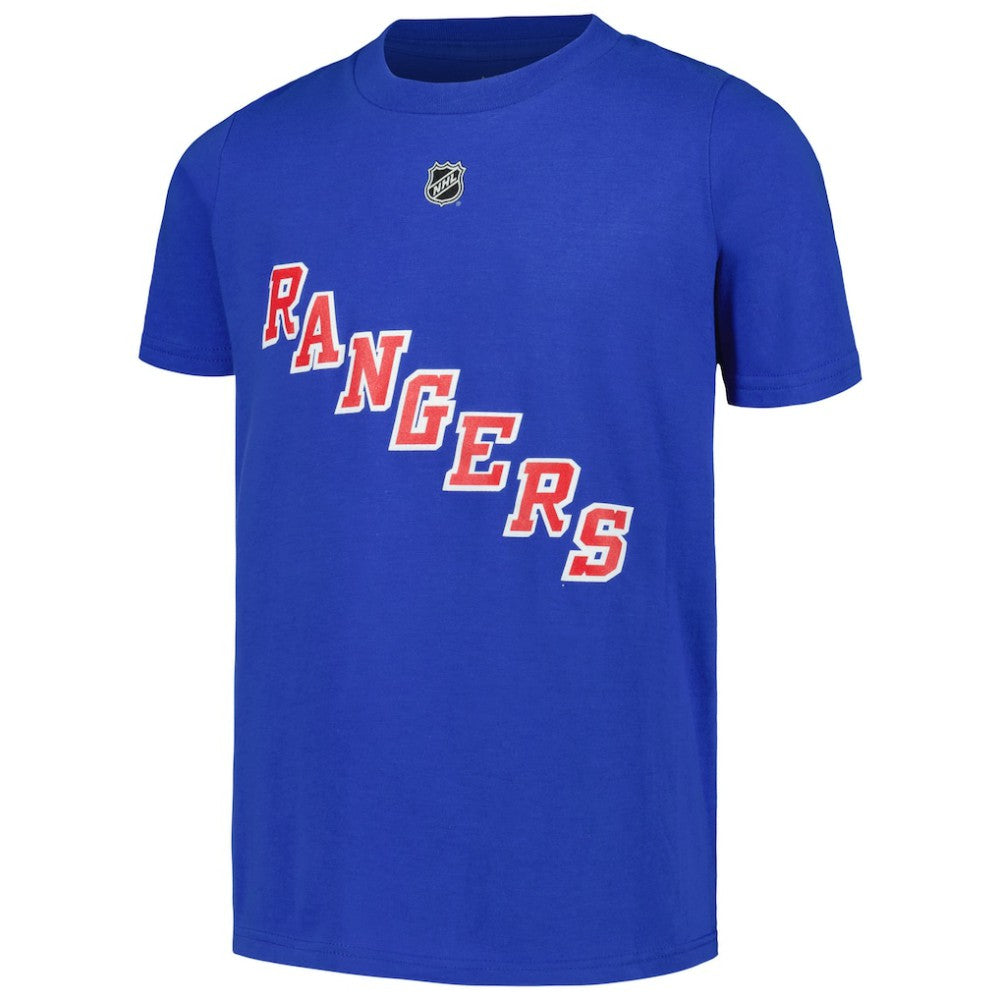 Igor Shesterkin New York Rangers Youth Player Name & Number T-Shirt - Blue - NHL 200504378