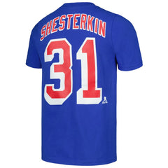 Igor Shesterkin New York Rangers Youth Player Name & Number T-Shirt - Blue - NHL 200504378
