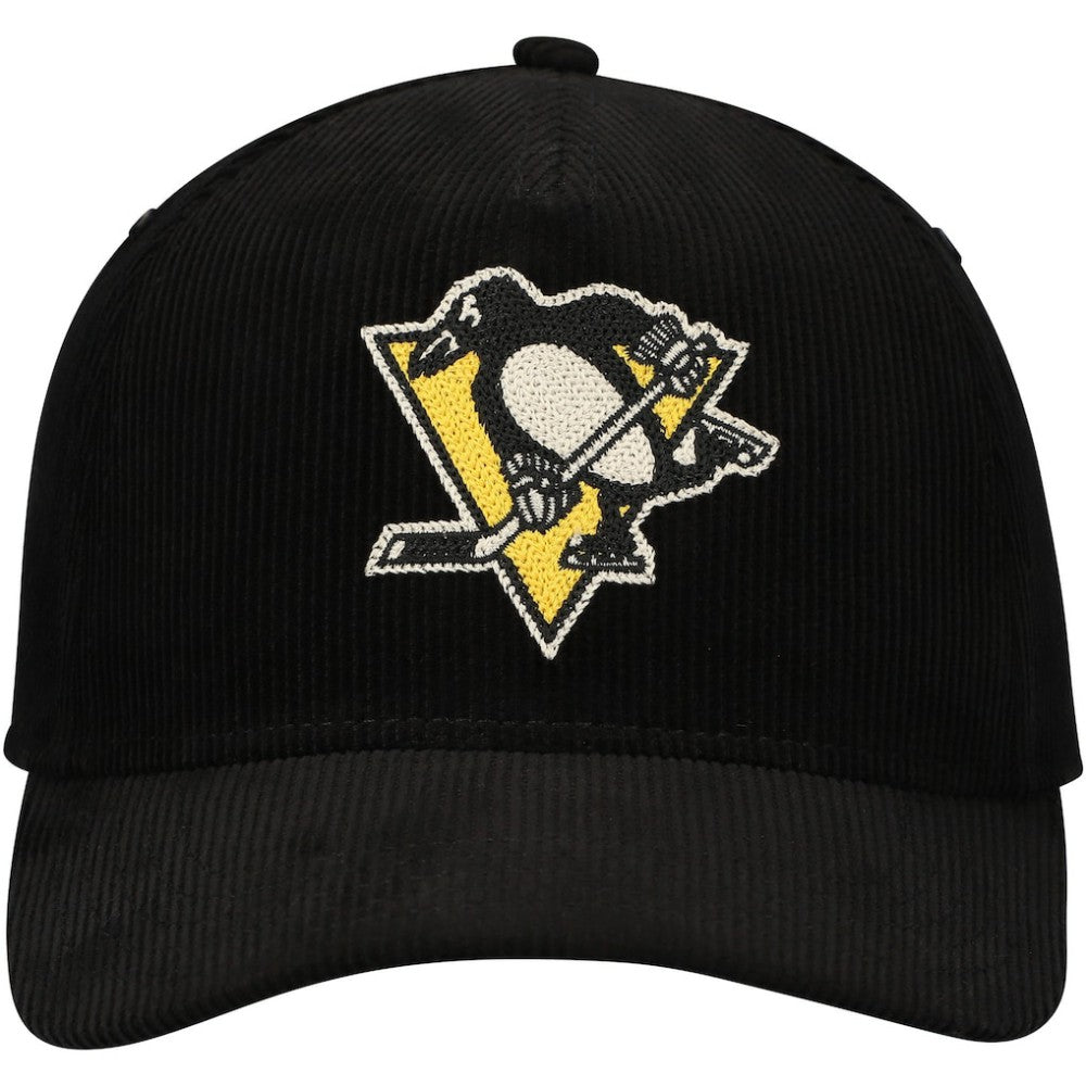 Pittsburgh Penguins American Needle Corduroy Chain Stitch Adjustable Hat - Black - NHL 200509106