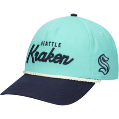 Seattle Kraken American Needle Roscoe Washed Twill Adjustable Hat - Light Blue/Deep Sea Blue - NHL 200509118