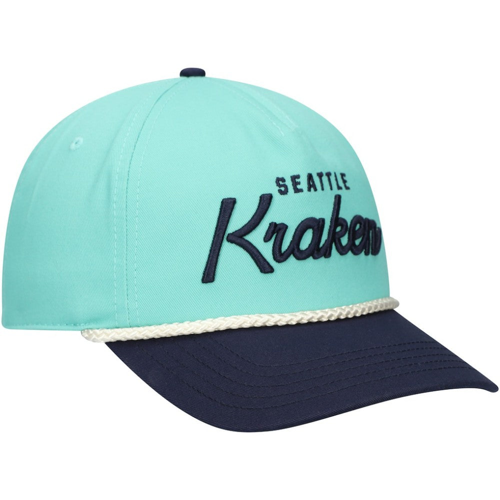 Seattle Kraken American Needle Roscoe Washed Twill Adjustable Hat - Light Blue/Deep Sea Blue - NHL 200509118