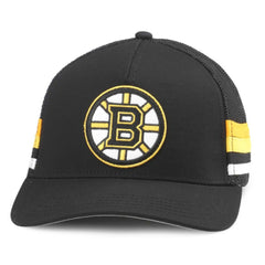 Boston Bruins American Needle HotFoot Stripes Trucker Adjustable Hat - Black - NHL 200509122
