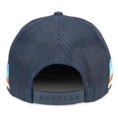 Seattle Kraken American Needle HotFoot Stripes Trucker Adjustable Hat - Deep Sea Blue - NHL 200509131