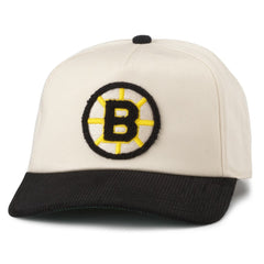 Boston Bruins American Needle Burnett Adjustable Hat - White/Black - NHL 200509135
