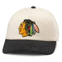 Chicago Blackhawks American Needle Burnett Adjustable Hat - Cream/Black - NHL 200509137