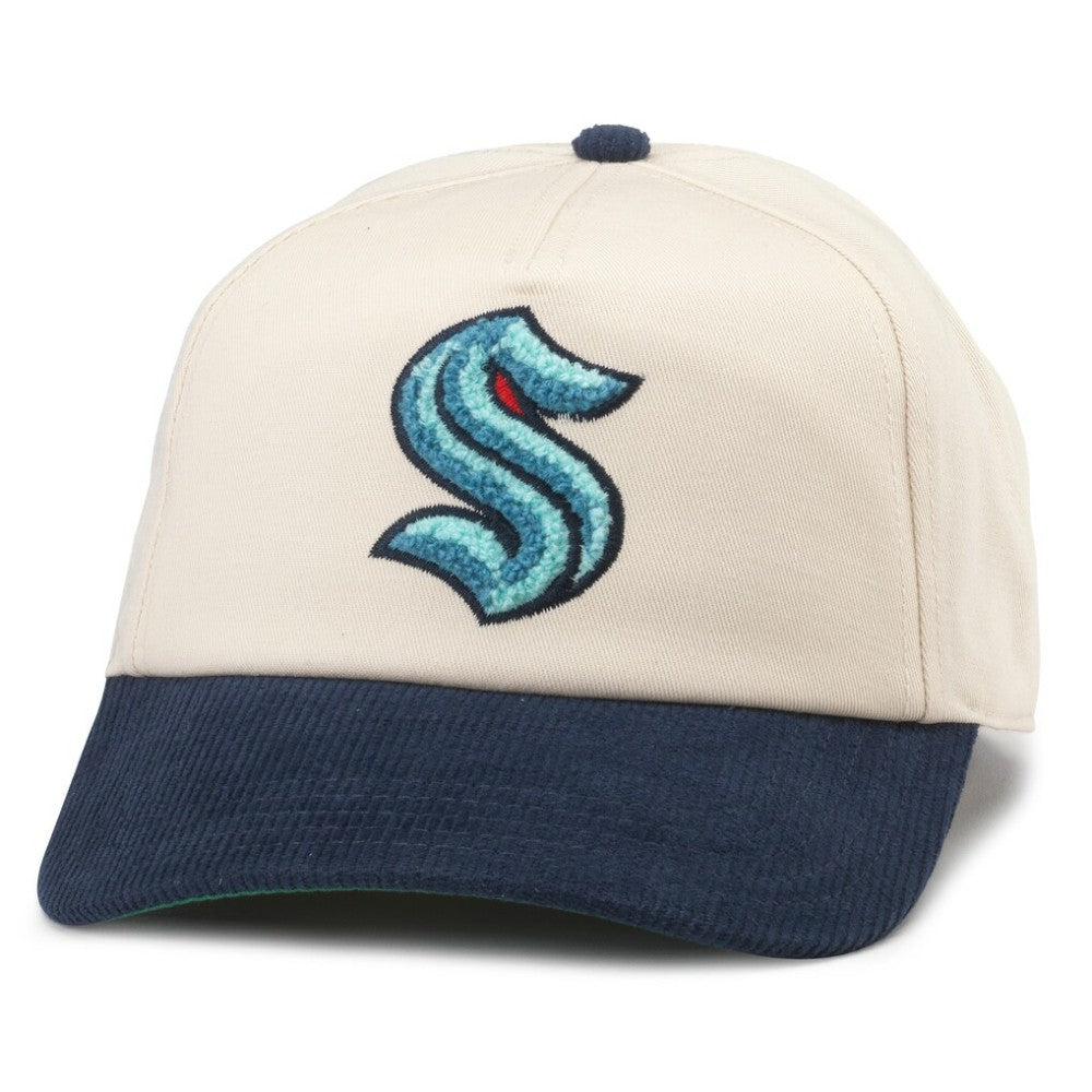 Seattle Kraken American Needle Burnett Adjustable Hat - White/Deep Sea Blue - NHL 200509145