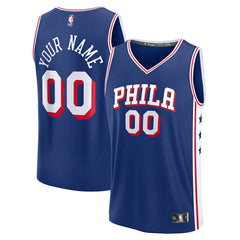 Philadelphia 76ers Youth Fast Break Custom Replica Jersey Blue Icon Edition | Fanatics