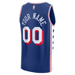 Philadelphia 76ers Youth Fast Break Custom Replica Jersey Blue Icon Edition | Fanatics