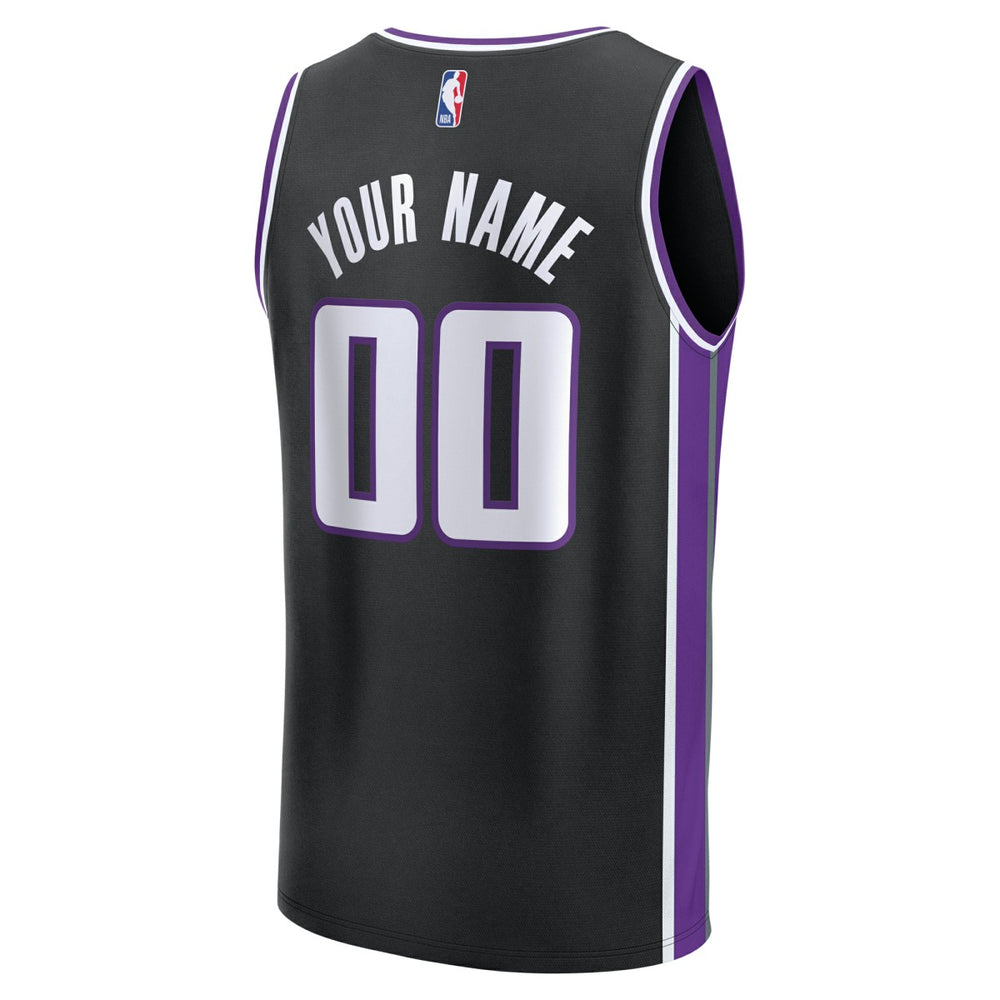 Sacramento Kings Youth Fast Break Custom Replica Jersey Black Icon Edition | Fanatics for sale