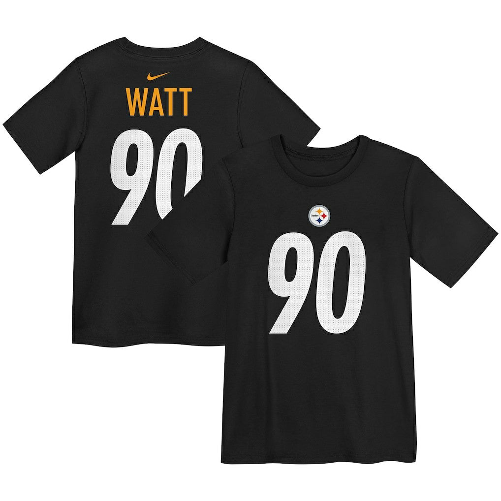 Nike T.J. Watt Pittsburgh Steelers Preschool Player Name & Number T-Shirt Black