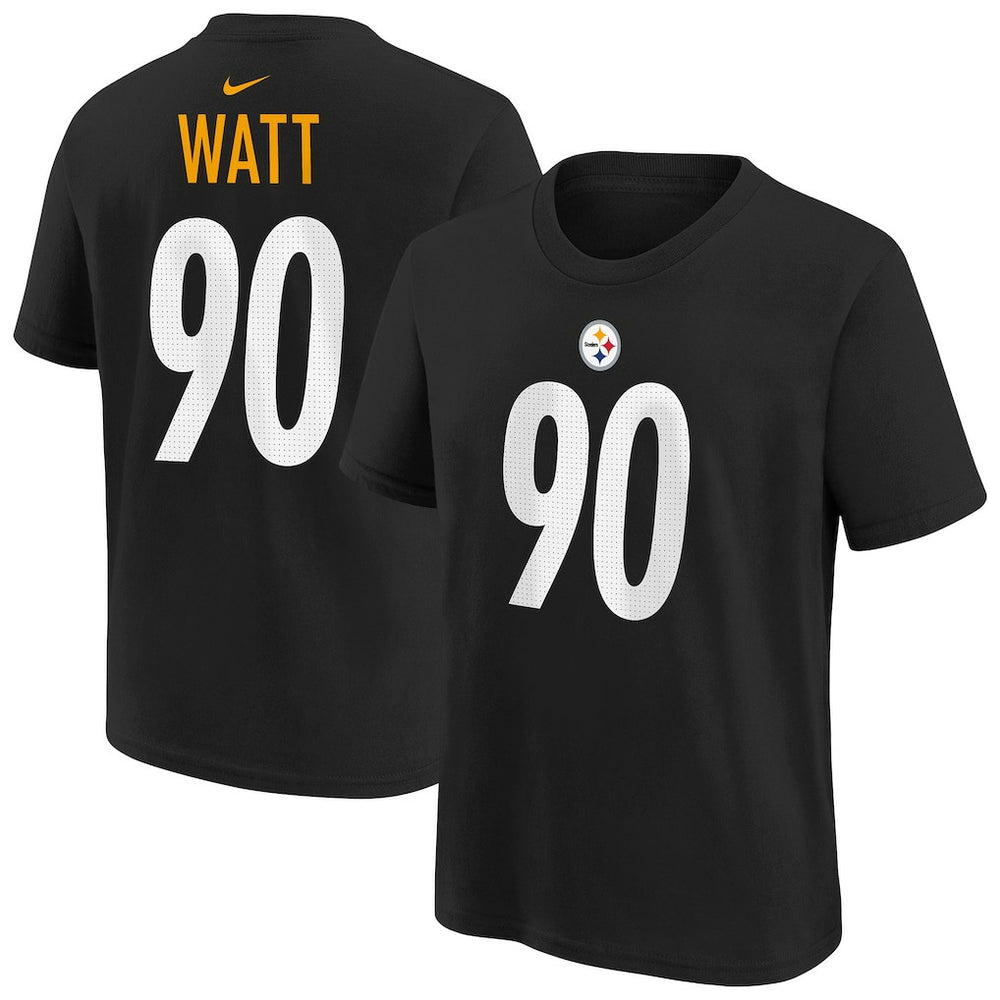 Nike T.J. Watt Pittsburgh Steelers Youth Player Name & Number T-Shirt Black