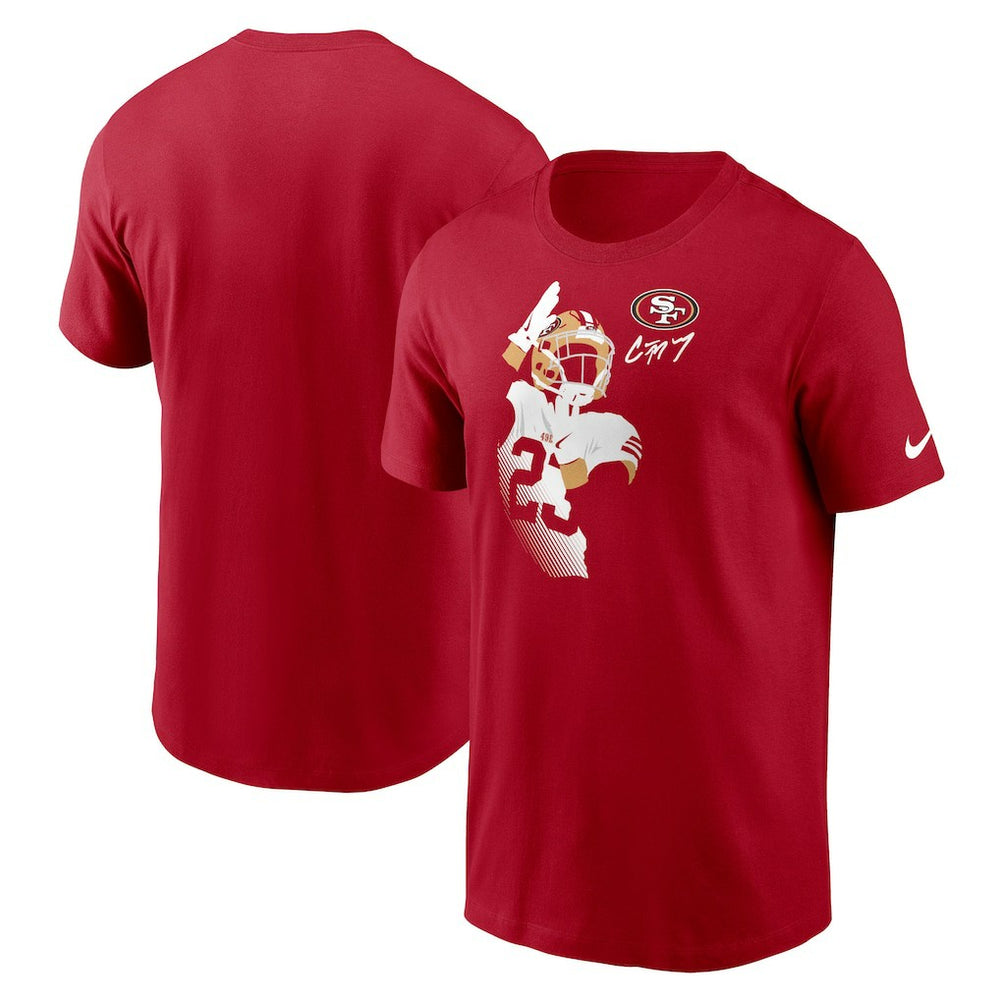 Nike Christian McCaffrey San Francisco 49ers Player Graphic T-Shirt Scarlet