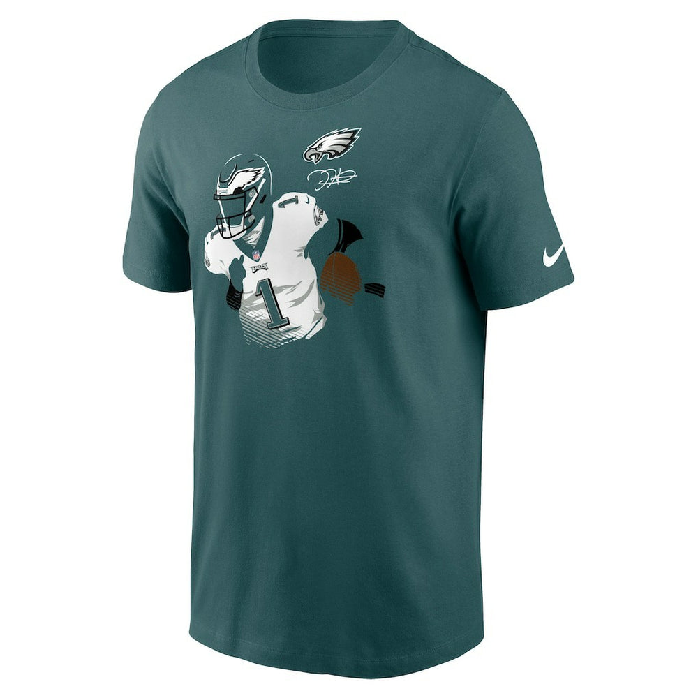 Nike Jalen Hurts Philadelphia Eagles Player Graphic T-Shirt Midnight Green