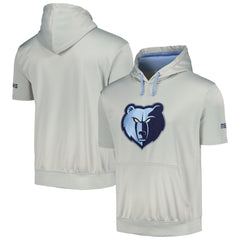 Memphis Grizzlies Short Sleeve Pullover Hoodie Silver/Light Blue | Fanatics