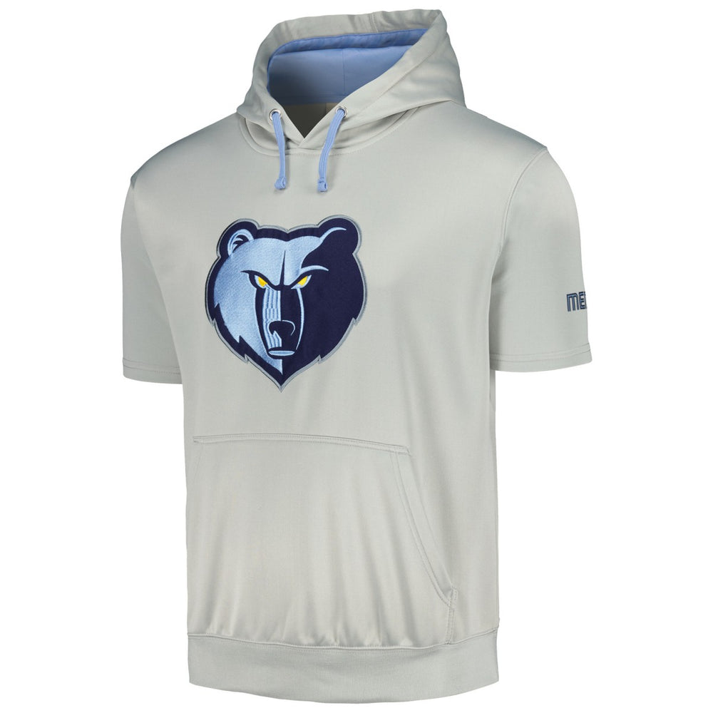 Memphis Grizzlies Short Sleeve Pullover Hoodie Silver/Light Blue | Fanatics
