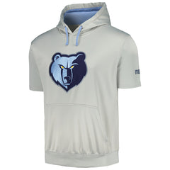 Memphis Grizzlies Short Sleeve Pullover Hoodie Silver/Light Blue | Fanatics