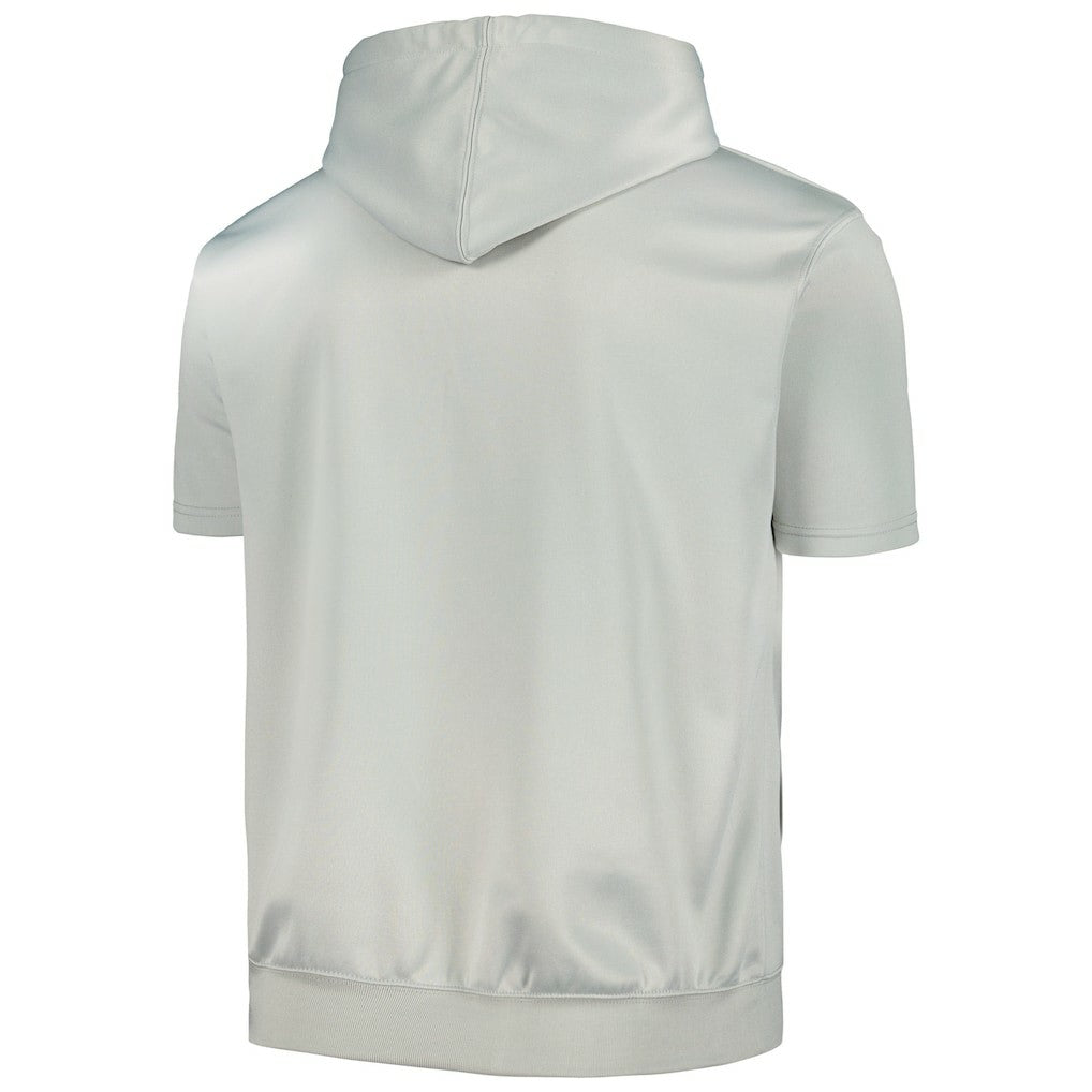 Brooklyn Nets Short Sleeve Pullover Hoodie Silver/White | Fanatics US