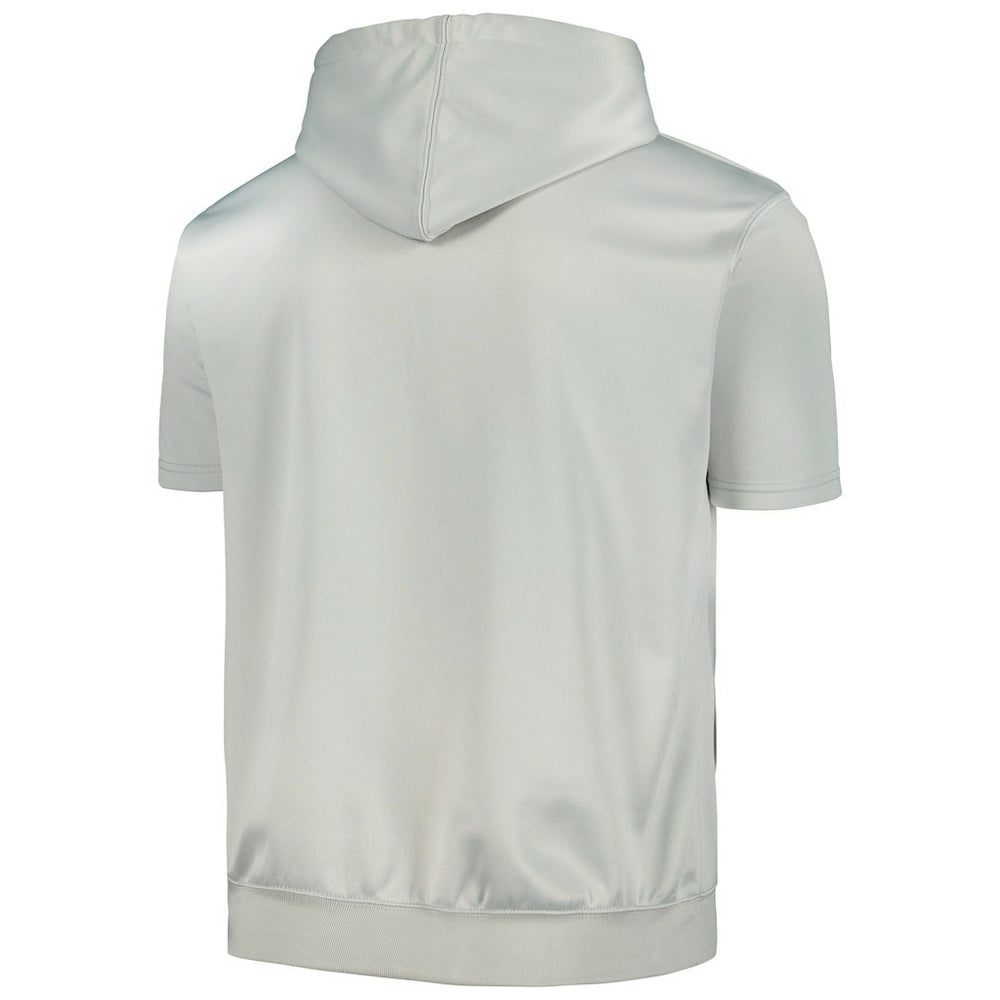 Brooklyn Nets Short Sleeve Pullover Hoodie Silver/White | Fanatics US