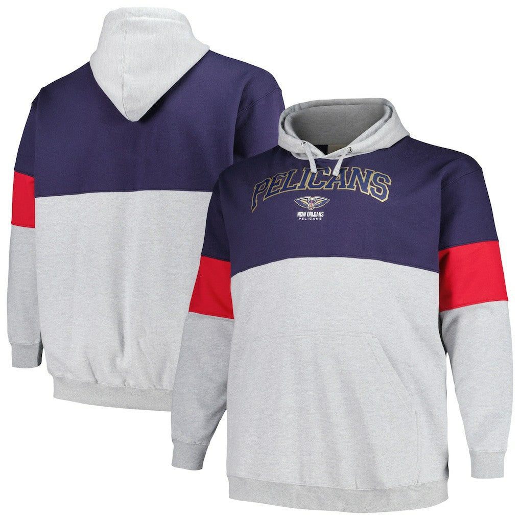 New Orleans Pelicans Big & Tall Pullover Hoodie Navy/Red | Fanatics outlet