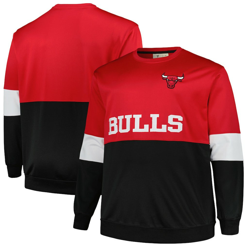 Chicago Bulls Big & Tall Split Pullover Sweatshirt for sale Red/Black | Fanatics Lifestyle