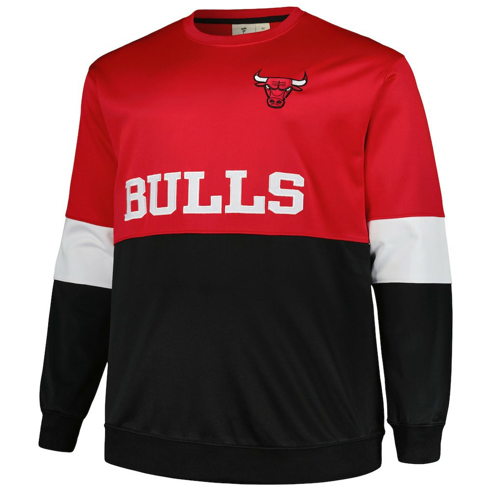 Chicago Bulls Big & Tall Split Pullover Sweatshirt for sale Red/Black | Fanatics Lifestyle