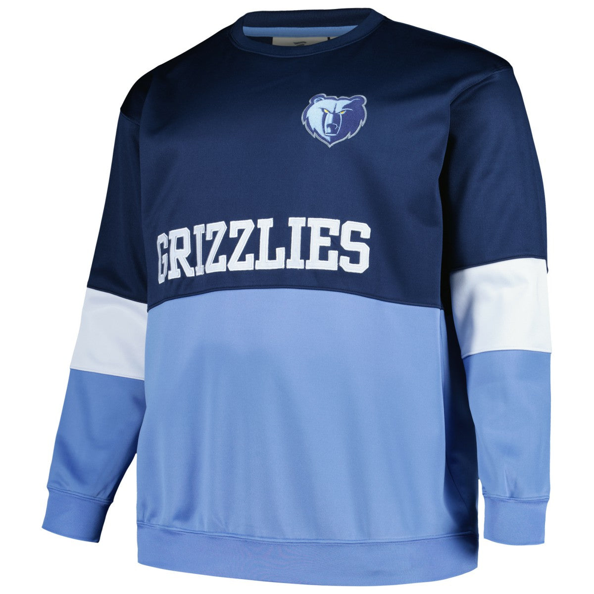 Memphis Grizzlies Big & Tall Split Pullover Sweatshirt Navy/Light Blue | Fanatics online