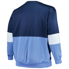 Memphis Grizzlies Big & Tall Split Pullover Sweatshirt Navy/Light Blue | Fanatics online