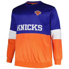 New York Knicks Big & Tall Split Pullover Sweatshirt Blue/Orange | Fanatics for sale