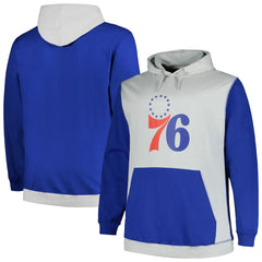 Philadelphia 76ers Big & Tall Primary Arctic Pullover Hoodie Royal/Silver | Fanatics US