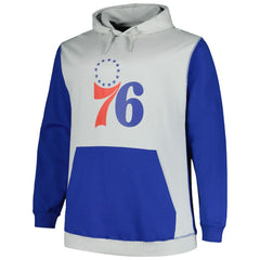 Philadelphia 76ers Big & Tall Primary Arctic Pullover Hoodie Royal/Silver | Fanatics US