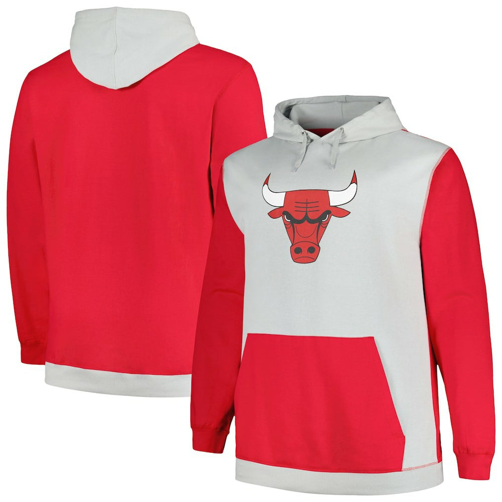 Chicago Bulls Big & Tall Primary Arctic Pullover Hoodie Red/Silver | Fanatics US