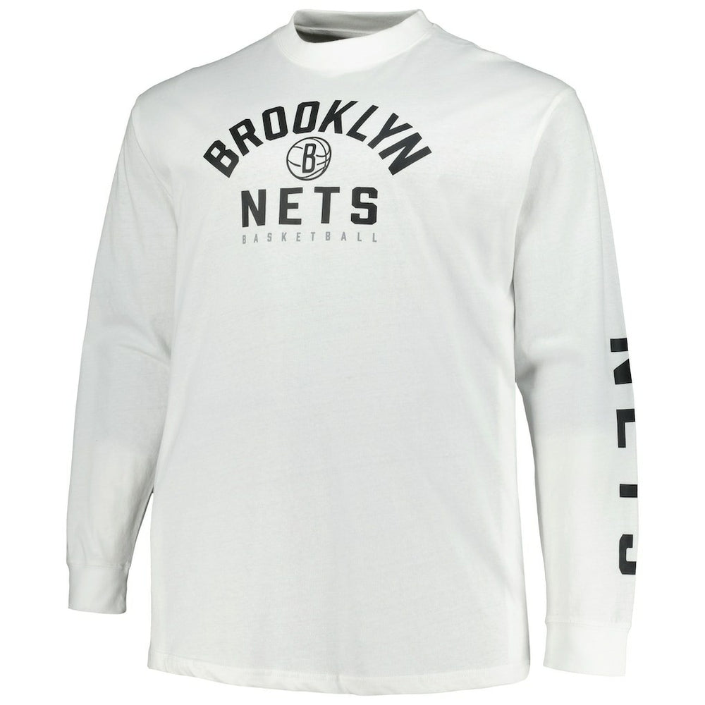 Brooklyn Nets Big & Tall Short Sleeve & Long Sleeve T-Shirt Set Black/White | Fanatics for sale