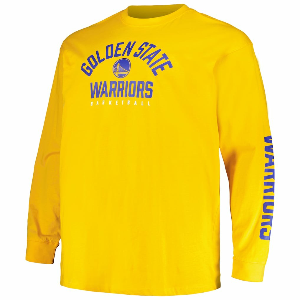 Golden State Warriors Big & Tall Short Sleeve & Long Sleeve T-Shirt Set for sale Royal/Gold | Fanatics US