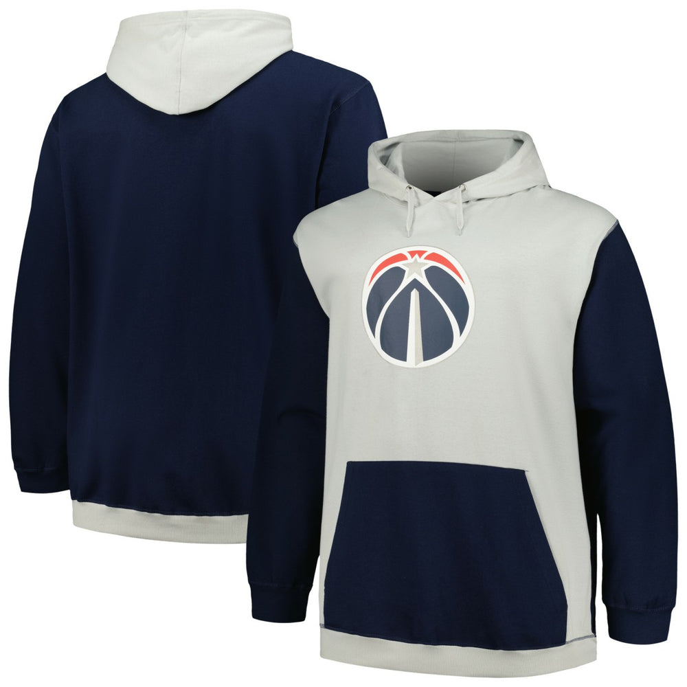 Washington Wizards Big & Tall Primary Arctic Pullover Hoodie Navy/Silver | Fanatics discount