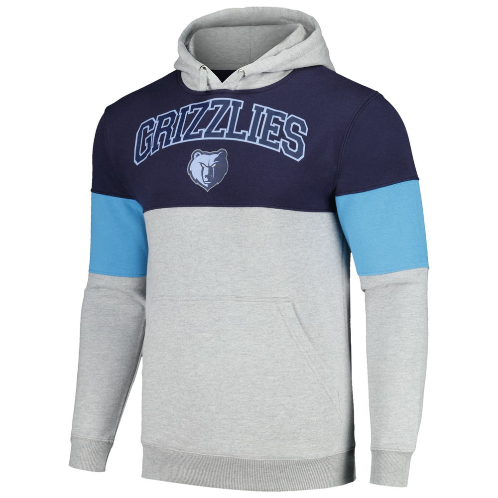 Memphis Grizzlies Contrast Pieced Pullover Hoodie Navy | Fanatics online