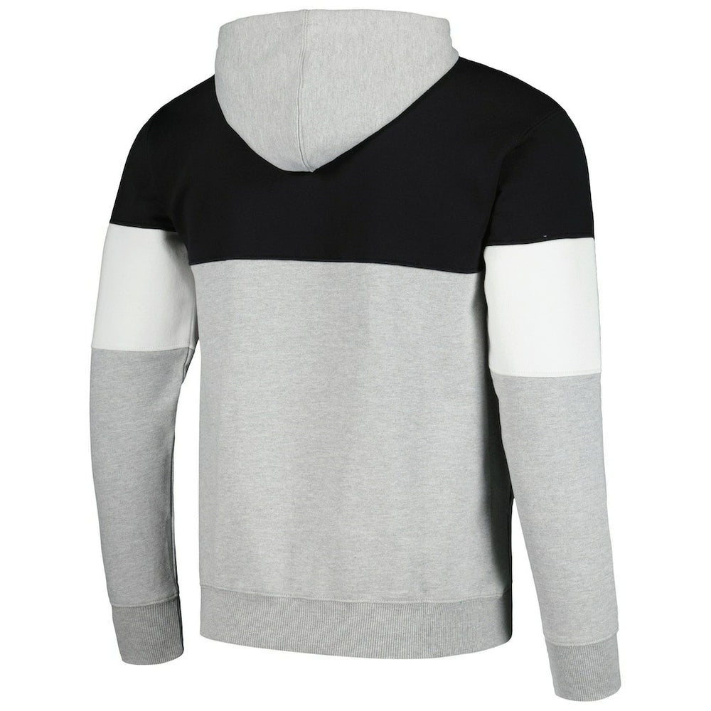 Brooklyn Nets Contrast Pieced Pullover Hoodie Black | Fanatics outlet
