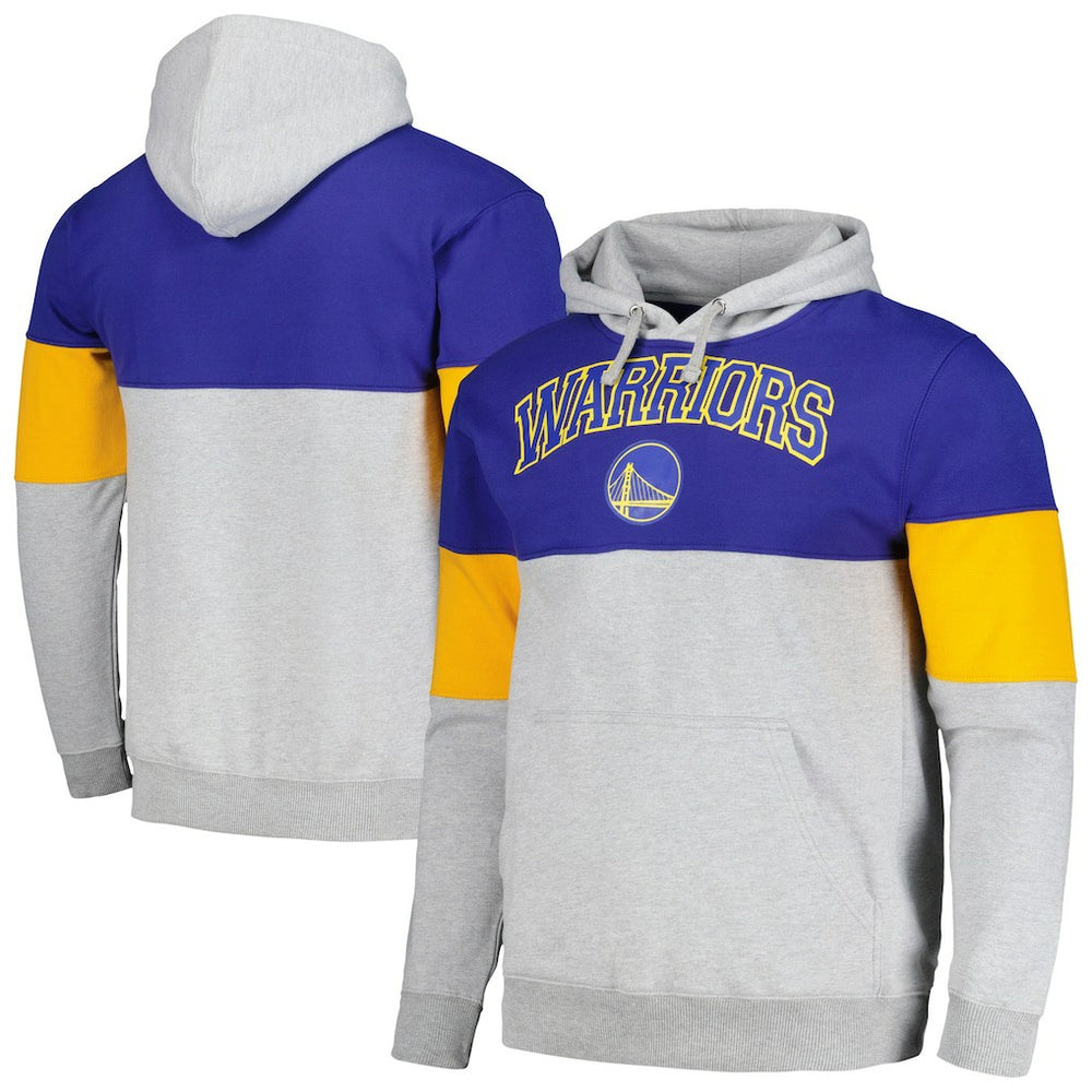 Golden State Warriors Contrast Pieced Pullover Hoodie for sale Royal | Fanatics Lifestyle