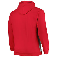 Chicago Bulls Big & Tall Contrast Pieced Stitched Full-Zip Hoodie Red/Heather Gray | Fanatics Lifestyle